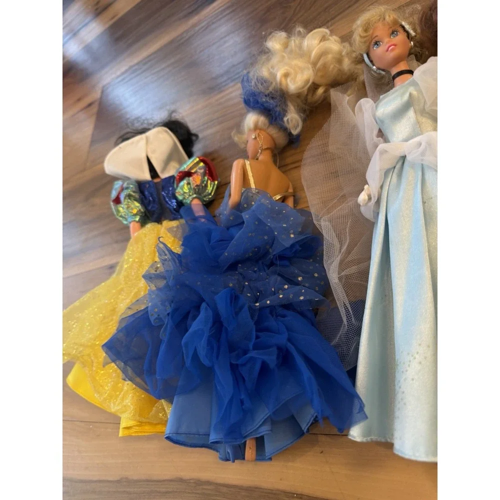 Vintage 1990s Disney Princess Dolls Lot of 5 Snow White Cinderella Jasmine